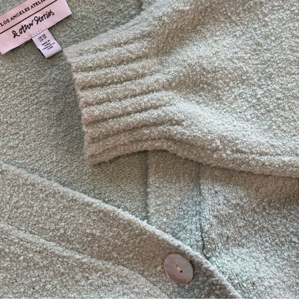 NWOT & Other Stories Pastel Green Knit Cardigan Sweater Size XS - Picture 6 of 11